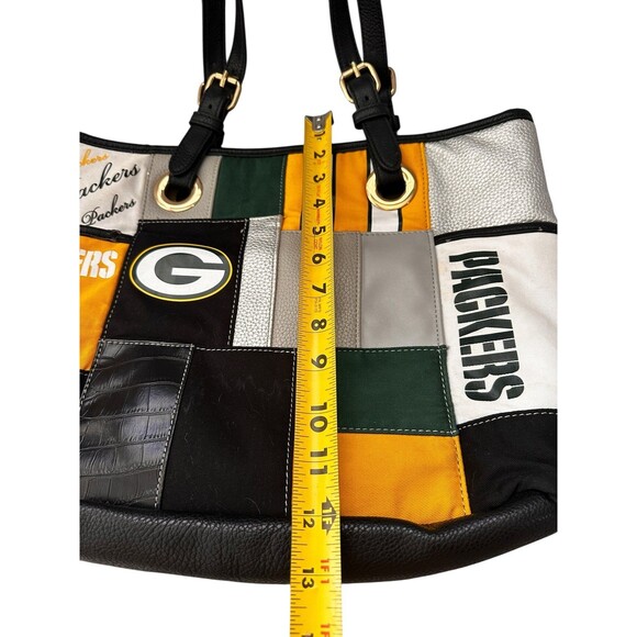 Green Bay Packers Tote/Purse Bag With Team Logos by Bradford Exchange Football - Picture 3 of 11